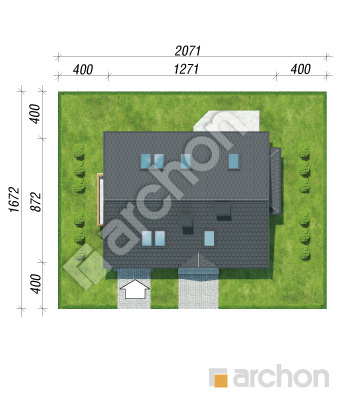 Проєкт будинку ARCHON+ Будинок мініатюрка 2 вер. 3 Ситуація