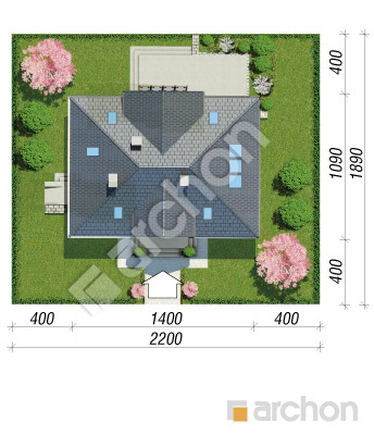 Проект дома ARCHON+ Дом в калатеях 8 (В) Ситуація