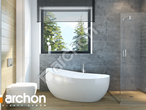 Проект дома ARCHON+ Дом под софорой визуализация ванной (визуализация 3 вид 1)