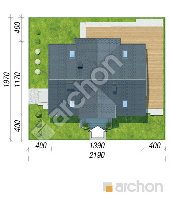 Проєкт будинку ARCHON+ Будинок під софорою Ситуація