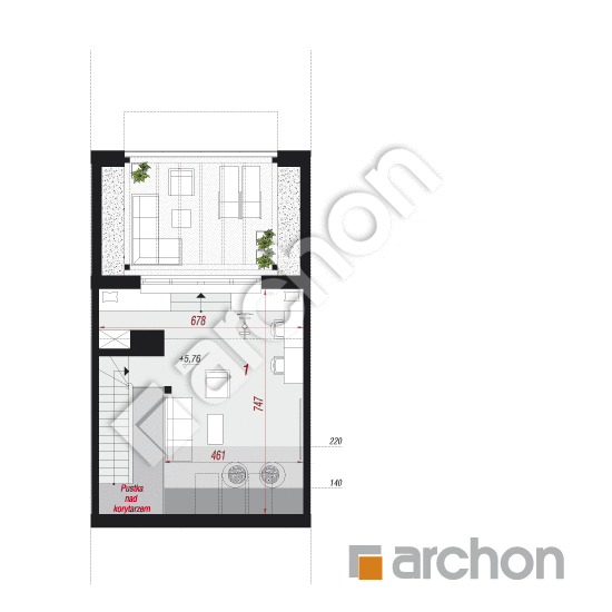 Проект будинку ARCHON+ Будинок в фіалках 10 (Р2С) План мансандри