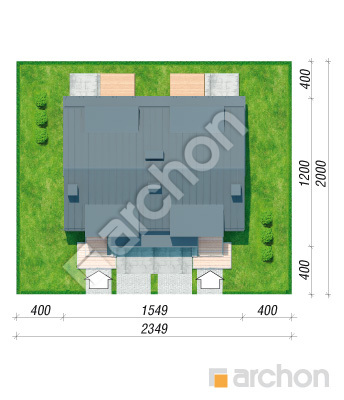 Проєкт будинку ARCHON+ Будинок в клематисах 27 (Р2) Ситуація