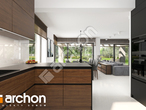 Проект дома ARCHON+ Дом в альбициях (Г2) визуализация кухни 1 вид 2