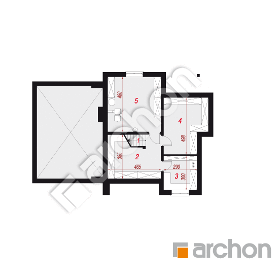 Проект будинку ARCHON+ Будинок в орлішках (Г2ПА) План підвалу