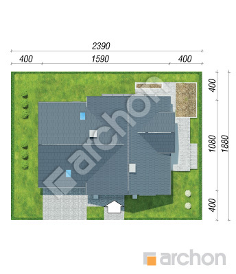 Проект дома ARCHON+ Дом в орлишках (Г2ПА) Ситуація