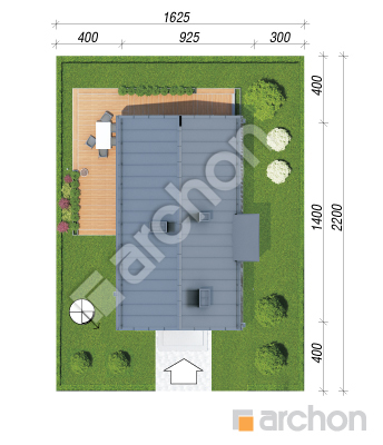 Проект дома ARCHON+ Дом под ивой Ситуація