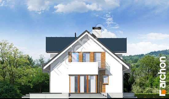 Боковой фасад Дом в рододендронах 6 (Г2Н) вер.2