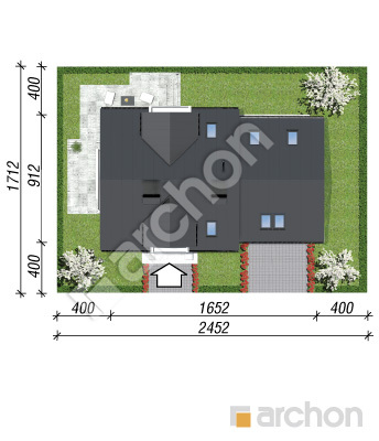 Проект дома ARCHON+ Дом в рододендронах 6 (Г2Н) вер.2 Ситуація