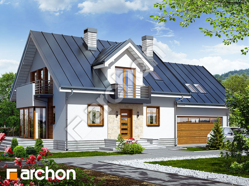 Проект будинку ARCHON+ Будинок в рододендронах 6 (Г2Н) вер.2 Вид 1
