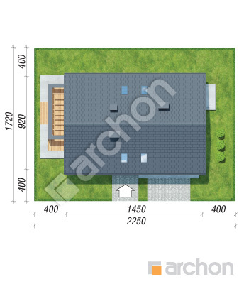 Проект дома ARCHON+ Дом в изопируме 8 (Г2) Ситуація