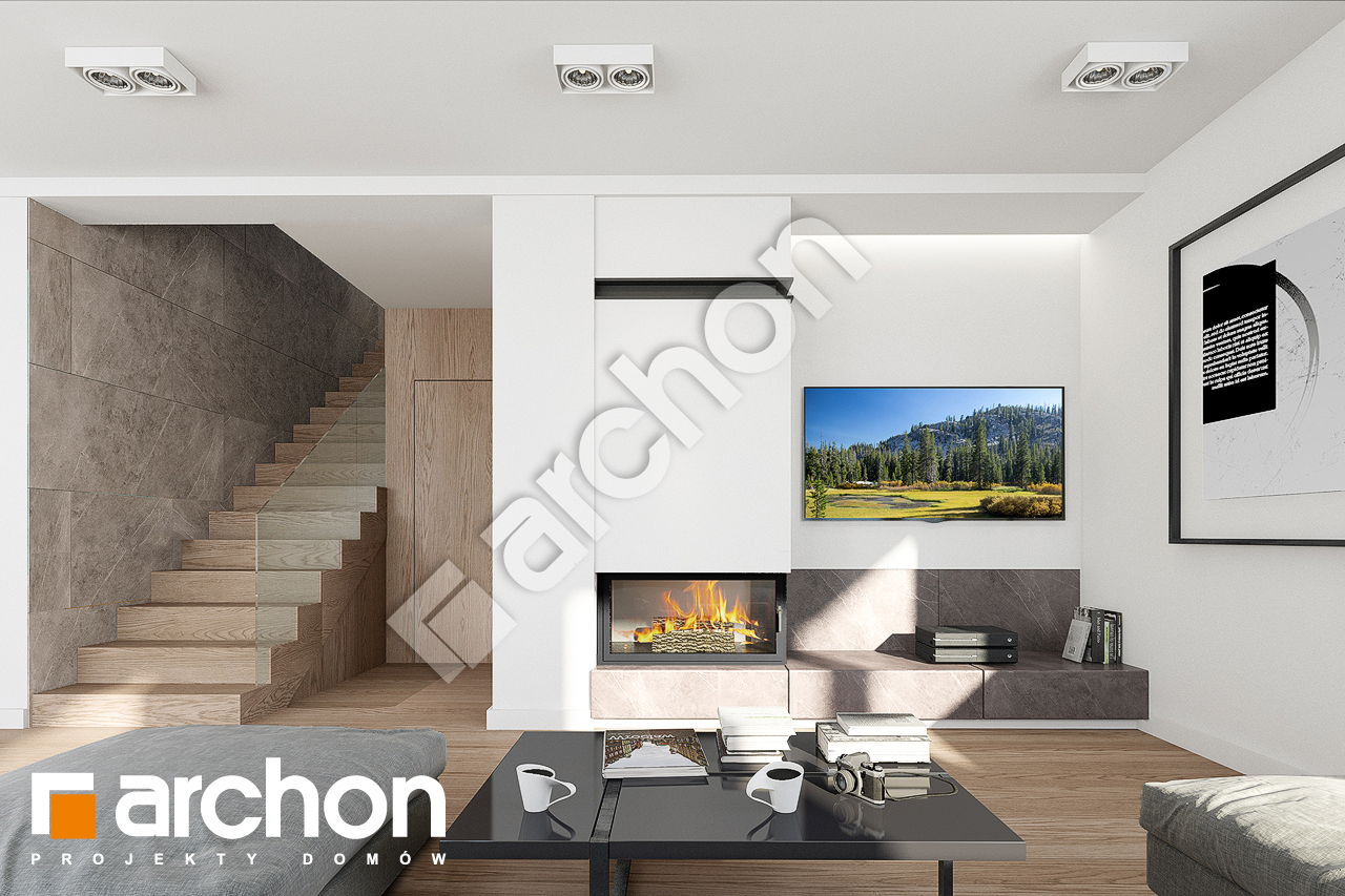 Проект будинку ARCHON+ Будинок в ізопірумі 8 (Г2) денна зона (візуалізація 1 від 3)