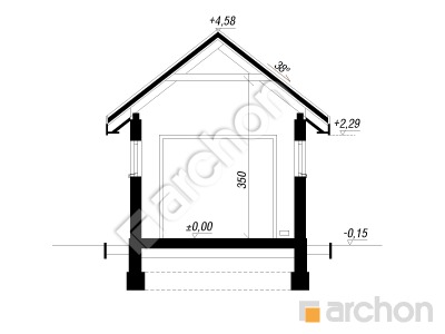 Проект дома ARCHON+ Г17 - Хозяйственная постройка Розріз будинку