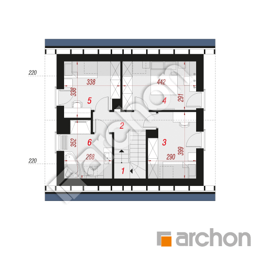 Проект будинку ARCHON+ Будинок в малинівці 29 План мансандри