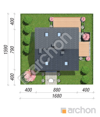 Проект дома ARCHON+ Дом в малиновках 29 Ситуація