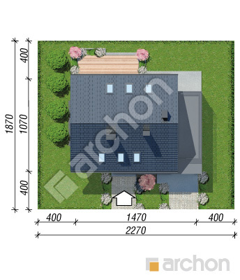 Проект дома ARCHON+ Дом в иссопах Ситуація