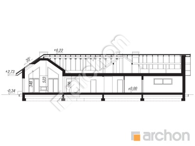 Проект дома ARCHON+ Дом в кливиях 9 (Г2) Розріз будинку