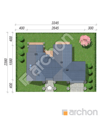 Проєкт будинку ARCHON+ Будинок в клівіях 9 (Г2) Ситуація
