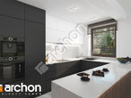 Проект дома ARCHON+ Дом под гинко 16 (ГБ) визуализация кухни 1 вид 2