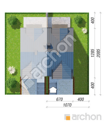 Проект дома ARCHON+ Дом под гинко 16 (ГБ) Ситуація