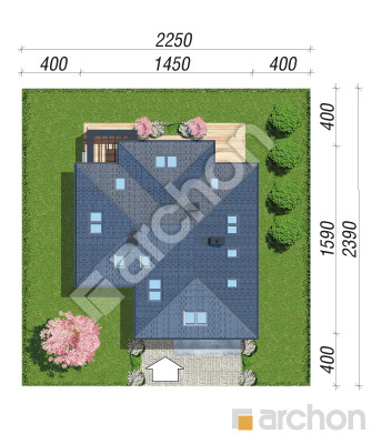 Проєкт будинку ARCHON+ Будинок в мачейках 3 (Г2) Ситуація