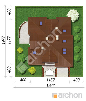 Проект дома ARCHON+ Дом в тимьяне 6 Ситуація