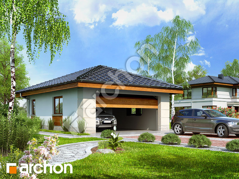 Проект будинку ARCHON+ Г18 - Двомісний гараж Вид 1
