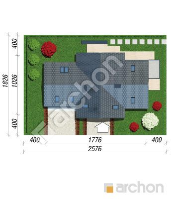 Проєкт будинку ARCHON+ Будинок в помело  Ситуація