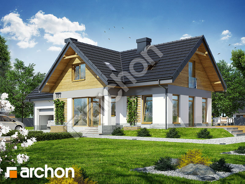 Проект будинку ARCHON+ Будинок в помело  Вид 1