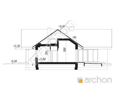 Проєкт будинку ARCHON+ Будинок в бонсай Розріз будинку