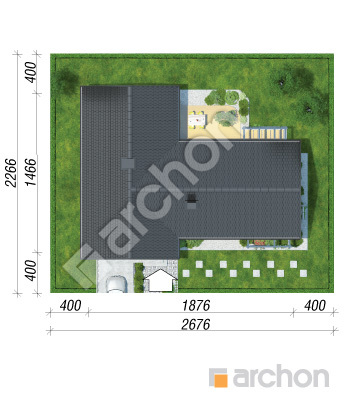 Проект дома ARCHON+ Дом в бонсай Ситуація