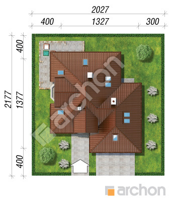 Проєкт будинку ARCHON+ Будинок в руколі (Г2) Ситуація