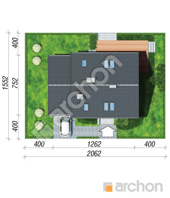 Проєкт будинку ARCHON+ Будинок у перлівці 3 Ситуація