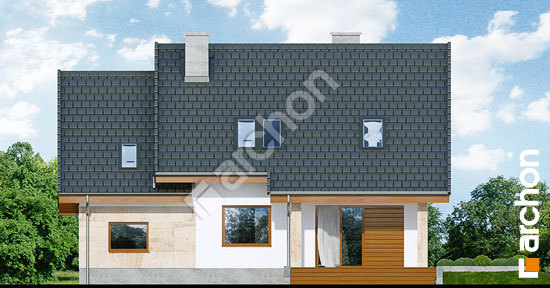 Дворовой фасад Дом в филодендронах