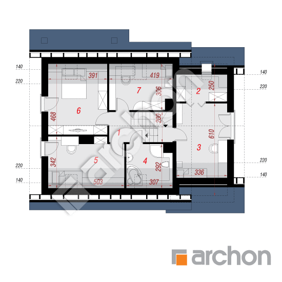 Проект будинку ARCHON+ Будинок в філодендронах План мансандри