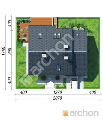 Проєкт будинку ARCHON+ Будинок в філодендронах Ситуація