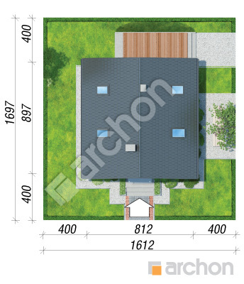 Проект дома ARCHON+ Дом в рододендронах 11 (H) Ситуація