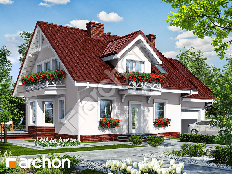 Проект будинку ARCHON+ Будинок в рододендронах 6 вер.3 Вид 1