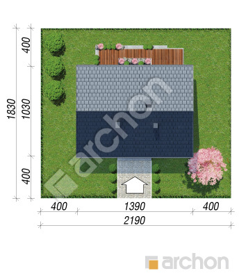 Проєкт будинку ARCHON+ Будинок під червоною горобиною 8 (H) Ситуація