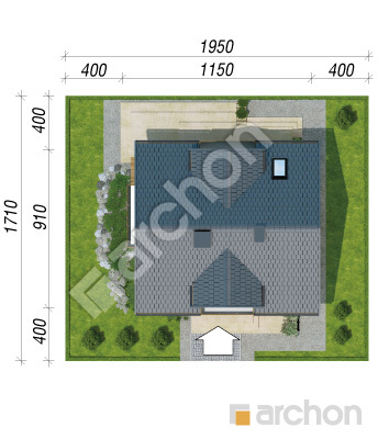 Проект дома ARCHON+ Дом в рододендронах 6 (ВH) Ситуація