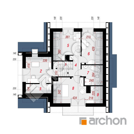 Проект будинку ARCHON+ Будинок під каштаном 3 (Н) План мансандри