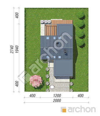 Проект дома ARCHON+ Дом в ковылах (Г2Е) Ситуація