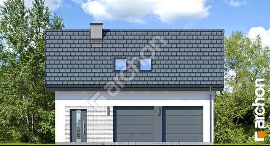 Передній фасад Г26 - Двомісний гараж