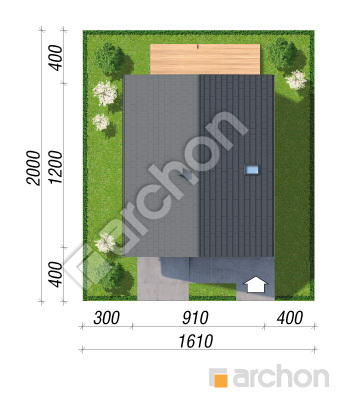 Проект дома ARCHON+ Дом в арлетах 3 (Е) ВИЭ Ситуація
