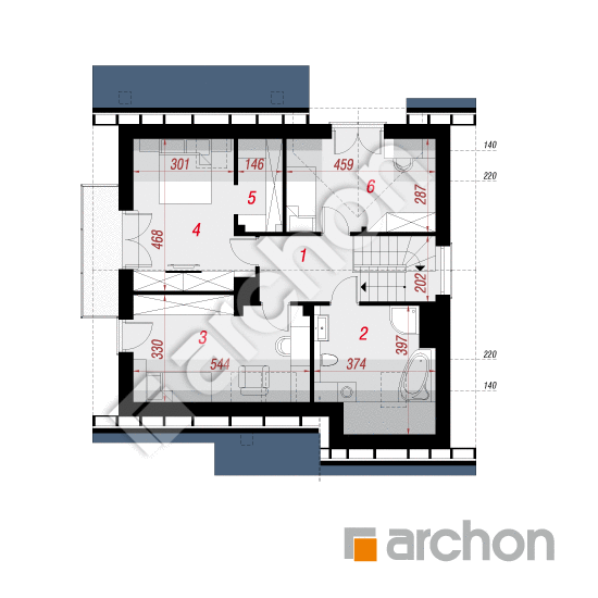 Проект будинку ARCHON+ Будинок в філодендронах (В) План мансандри