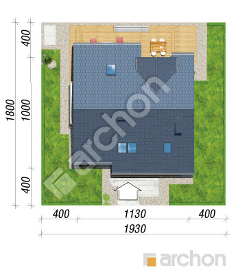 Проєкт будинку ARCHON+ Будинок в філодендронах (В) Ситуація