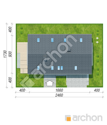 Проект дома ARCHON+ Дом в бровниках 4 (Г2) Ситуація