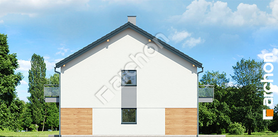 Боковой фасад Дом в фиалках (Р2Е) вер.2