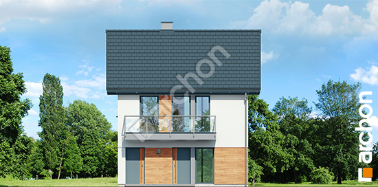 Передний фасад Дом в фиалках (Р2Е) вер.2