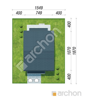 Проект дома ARCHON+ Дом в фиалках (Р2Е) вер.2 Ситуація