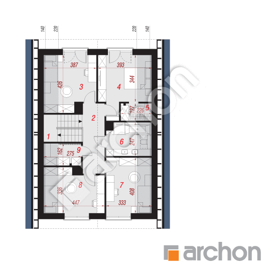 Проект дома ARCHON+ Дом в малиновках 31 (Г) План мансандри